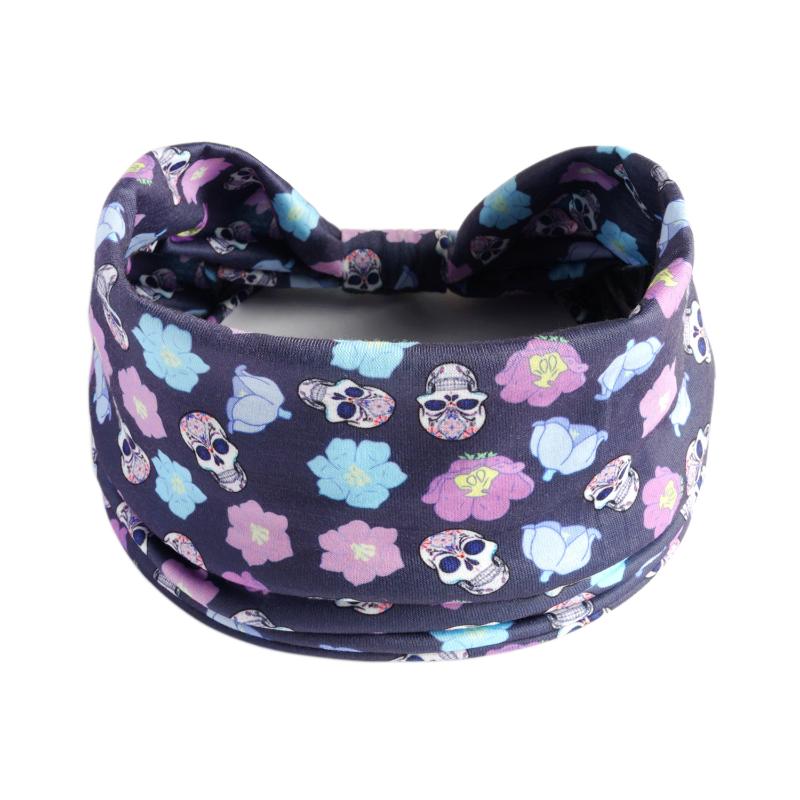 Хэллоуин Принт Повязки на голову Женские Девичьи Резинки для волос Череп Винтаж Крест Тюрбан Повязка Банданы Резинки для волос Аксессуары для волос