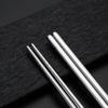5 пар палочек для еды из нержавеющей стали, высокая твердость, многоразовые, противоскользящие, легкие, металлические палочки для еды, бытовые, термостойкие палочки для еды