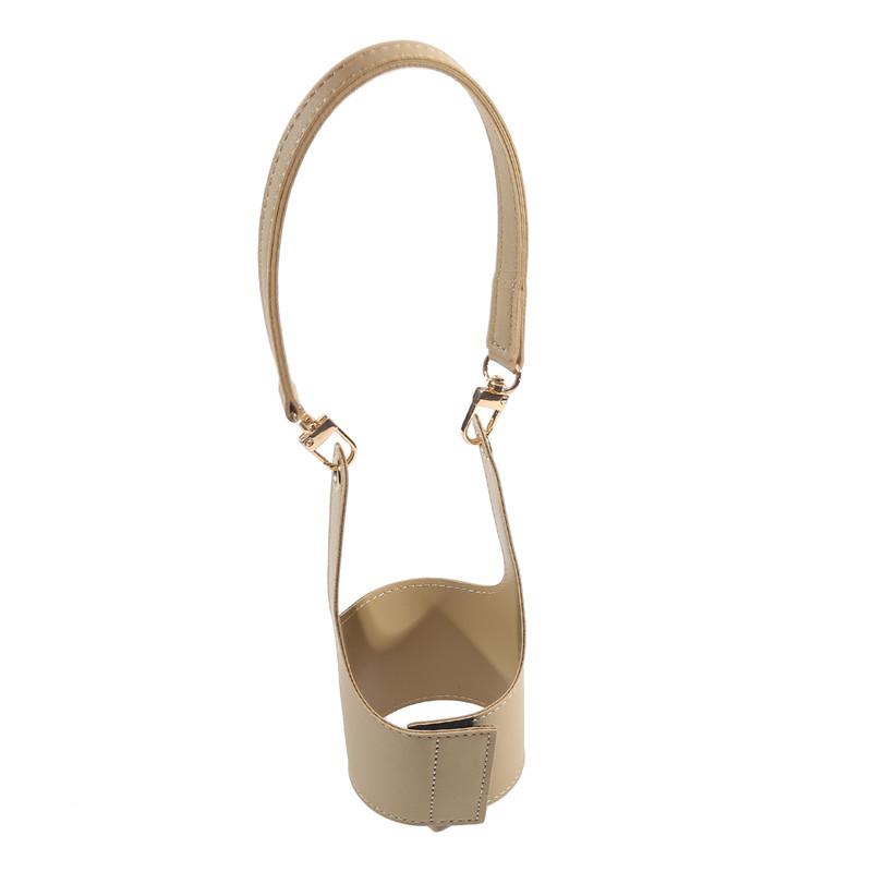 Портативный кожаный держатель для кофейной чашки, регулируемый ремень для переноски бутылки, модная сумка для стакана воды, чехол