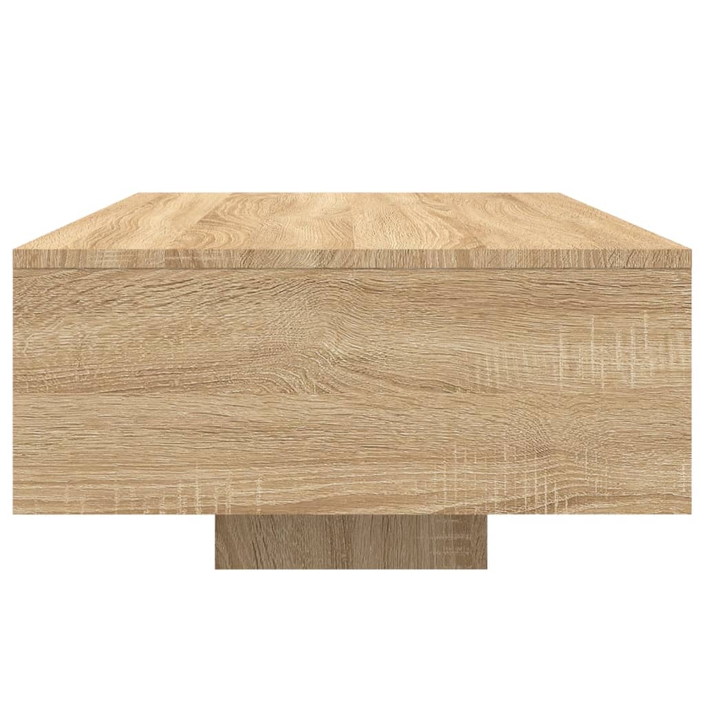 LED Coffee Table in Sonoma Oak 85 x 55 x 31 cm