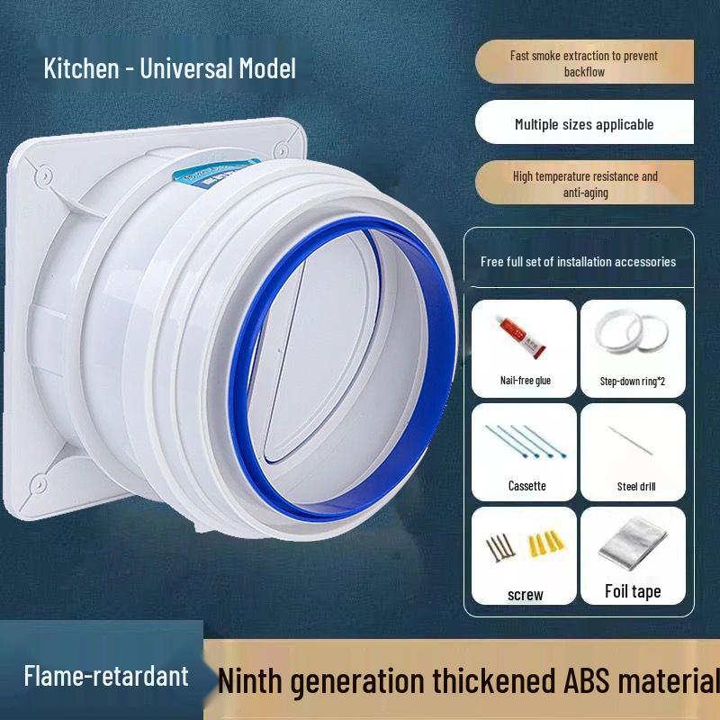 Кухонная вытяжка Обратный клапан дымохода - Предотвращение дыма и защита трубы