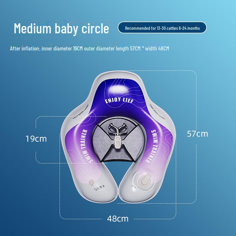 Прочный детский надувной плавательный круг толкающего типа