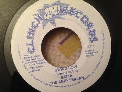 7-дюймовая пластинка JAH SATTA - Swing Low none Clinch Records Ямайка Регги, Ска и Даб Б/у