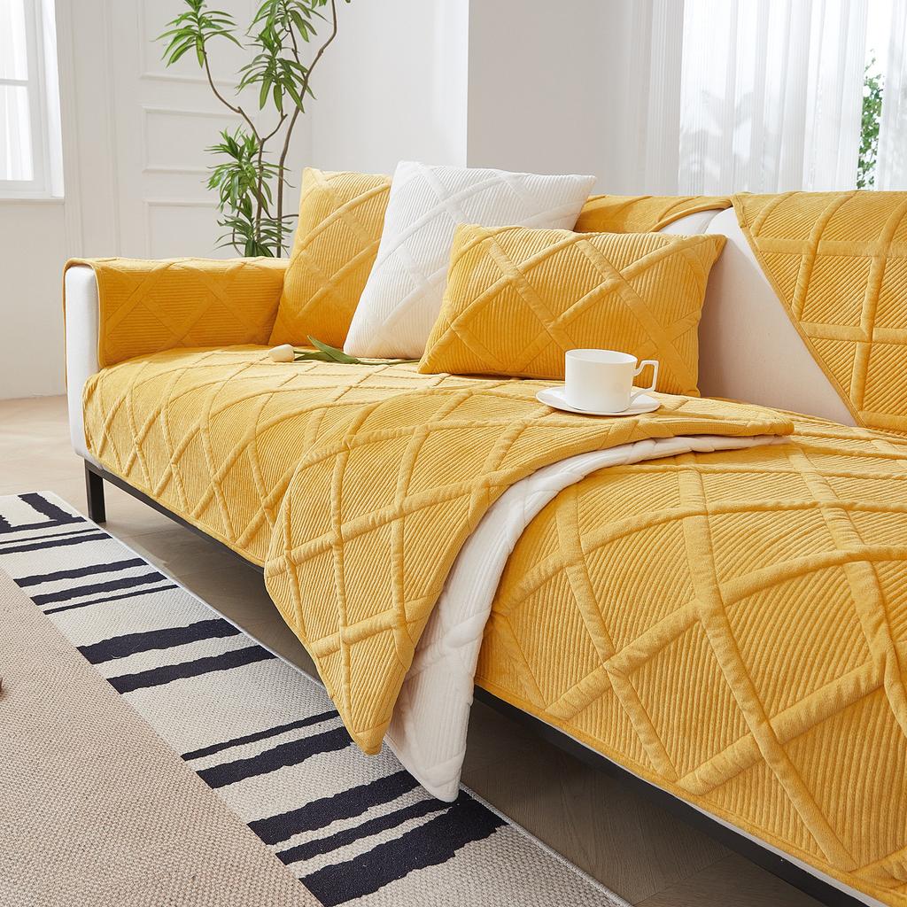 Однотонный нескользящий чехол для дивана, утолщенный мягкий плюшевый диван, подушка, полотенце для гостиной, мебель, декор, чехлы, чехлы для диванов