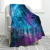 Galaxy Blanket Soft Comfortable Purple Print Throw Blanket for Sofa Chair Bed Office Ligtweight Durable Birthday Gift Blanket#