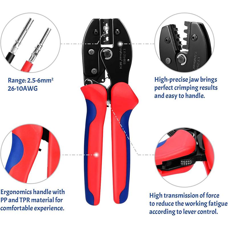 Инструмент для обжима солнечных батарей Многофункциональный инструмент Клещи для обжима Клещи для солнечных батарей Клещи для кабелей Электрический ручной инструмент