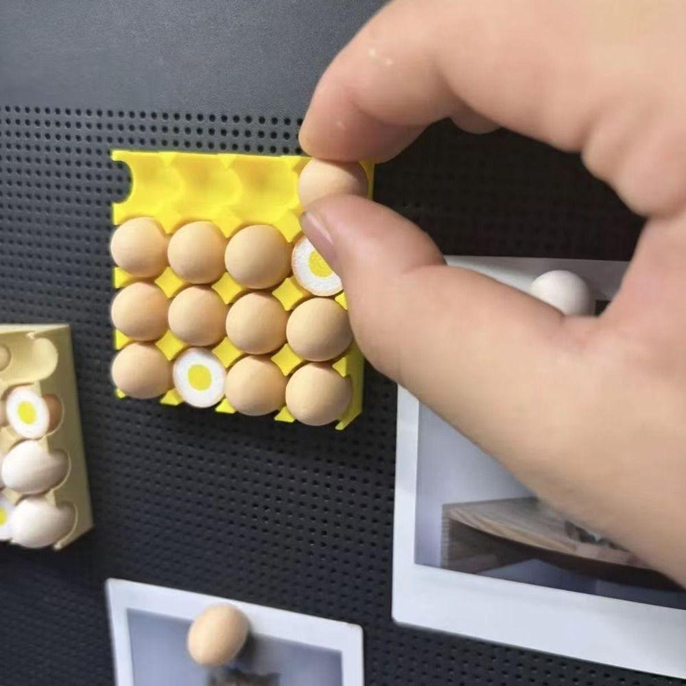Reusable Egg Tray Fridge Magnet Egg Shape Fridge Magnet Cute Photo Holder Magnet  Office Board