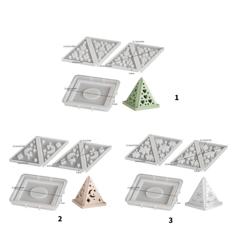 Innovative Silicone Mold For Crafting Unique Pyramid Candle Holders Unique Candle And Holiday Decorations Mould