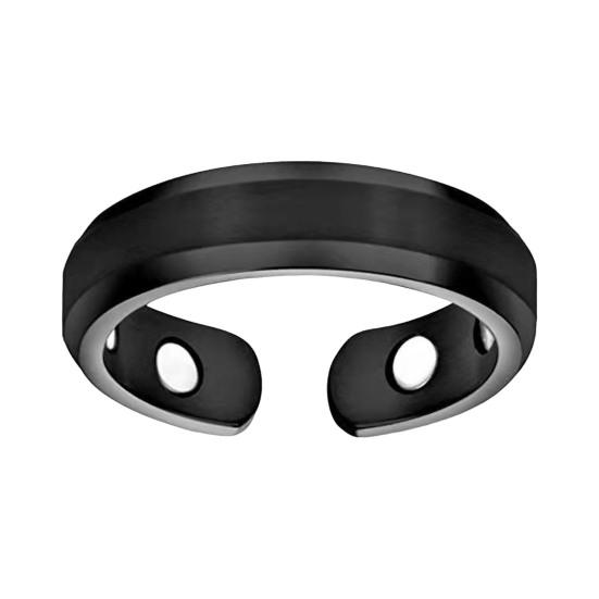 Женское магнитное кольцо с регулируемым отверстием, полированное, гладкое, гальванизированное, сплав, простое в стиле, украшение на палец для