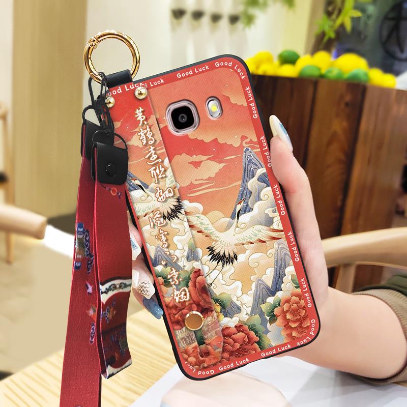 For Mom Kickstand Phone Case For Samsung Galaxy J510/J5 2016/J5108 Waterproof Dirt-resistant Wrist Strap Lanyard Fashion