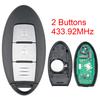 2 / 3 Buttons 433.92MHz Smart Car Remote Key with 4A Chip Fit for NISSAN / Qashqai X-Trail Car Key ReplacementsGood product