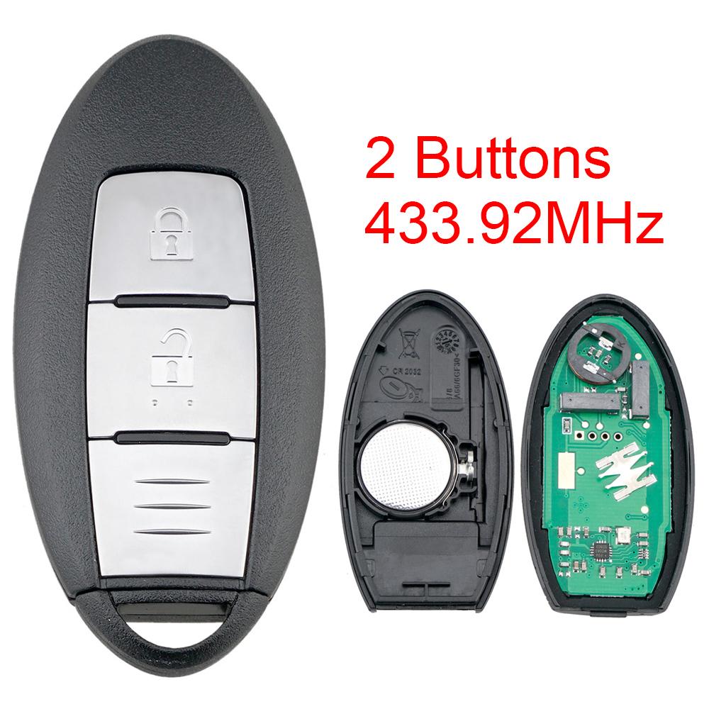 2 / 3 Buttons 433.92MHz Smart Car Remote Key with 4A Chip Fit for NISSAN / Qashqai X-Trail Car Key ReplacementsGood product