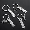 Jewelry Dad Fathers Boyfriend Gifts Stainless Steel Pendant Drive Safe Men Keychain Keyring
