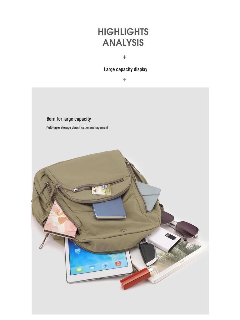 Женский рюкзак-пуховик из легкого водонепроницаемого нейлона большой вместимости