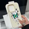 Чехол из ТПУ с рисунком бабочки и текстурой из кожи для iPhone 16 Pro Max 15 Pro 14 13 12 11, мягкий матовый противоударный, защита линз, тонкий чехол для телефона