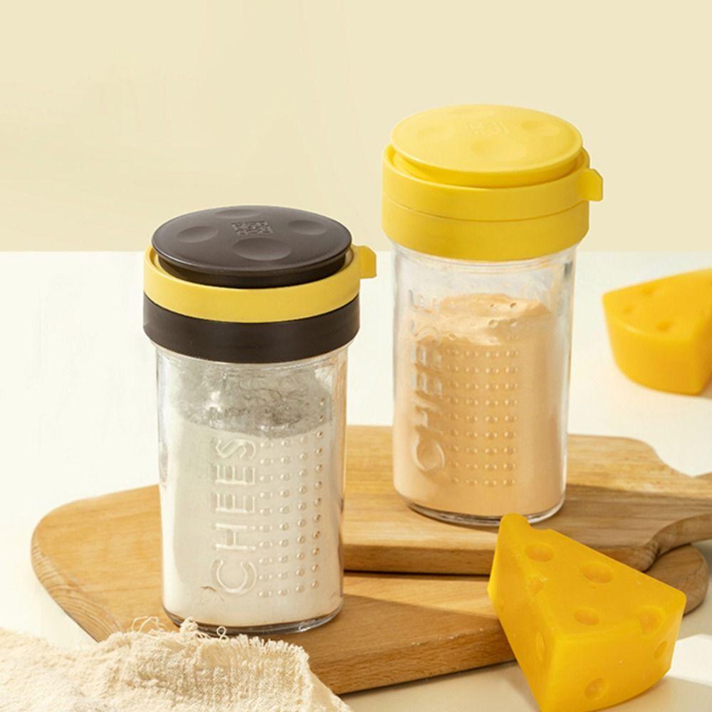 Rotatable Lid Grated Cheese Bottle Dustproof Barbecue Seasoning Jar Cheese Sprinkler Cumin Powder