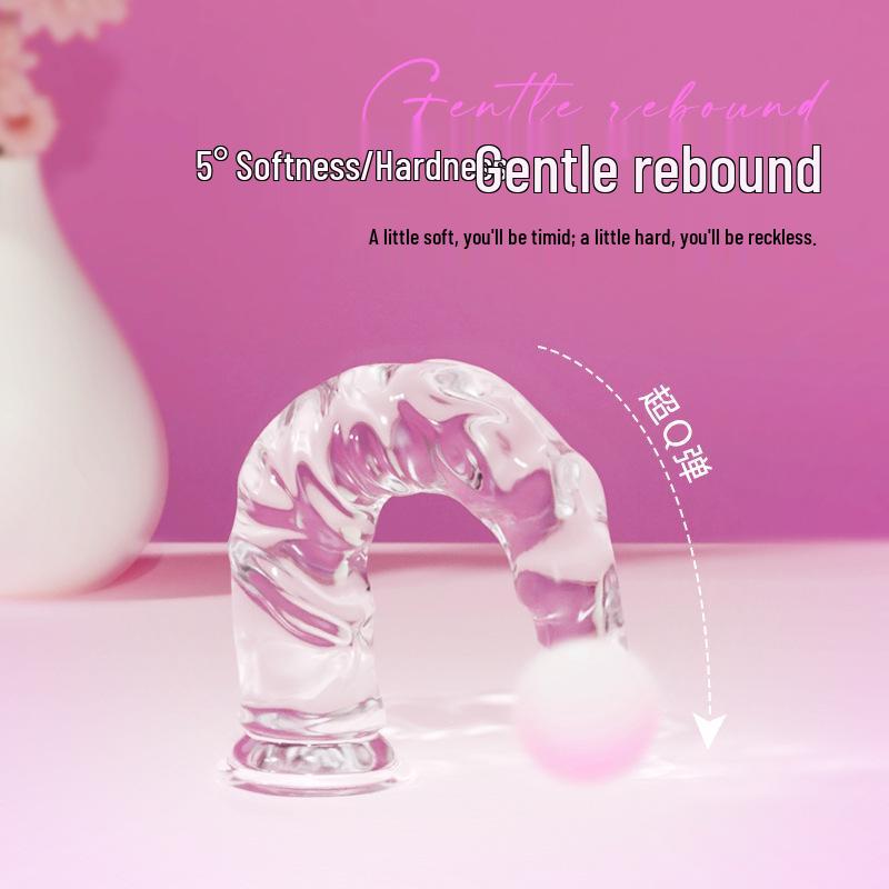 Румяна Кристальный Желе Прозрачная Корова Корова Кристальный Пенис Взрослый Интимная Игрушка