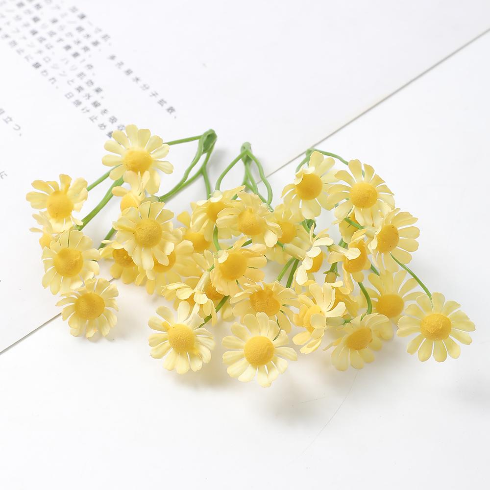 10pcs Artificial Flowers White Beauty Silk Chrysanthemum Simulation Daisy Fake Flowers Decoration For Home Garden Office Decors