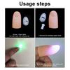 Magic Thumb Lights LED Magic Thumb Prank Toy Light Up Flashing Fingers Tips for Magic Stage Tricks Performance Props