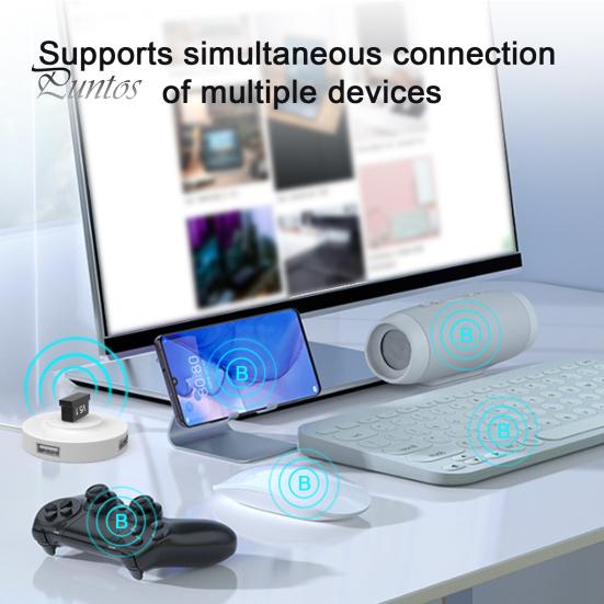 Беспроводной адаптер Plug And Play Поддержка нескольких устройств Настольный компьютер с малой задержкой USB-аудиоприемник Bluetooth-совместимый 5.3