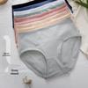 Premium Plus Size Women's Mid-Waist Ribbed Pure Cotton Underwear