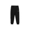 Li Ning Training Series Logo Micro-Label Solid Color Tapered Knit Sports Pants Women Pants Black AKLR884-1