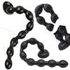 Dildo Anal Plug with Suction Cup 8 Link Beads Black 50cm3.7cm