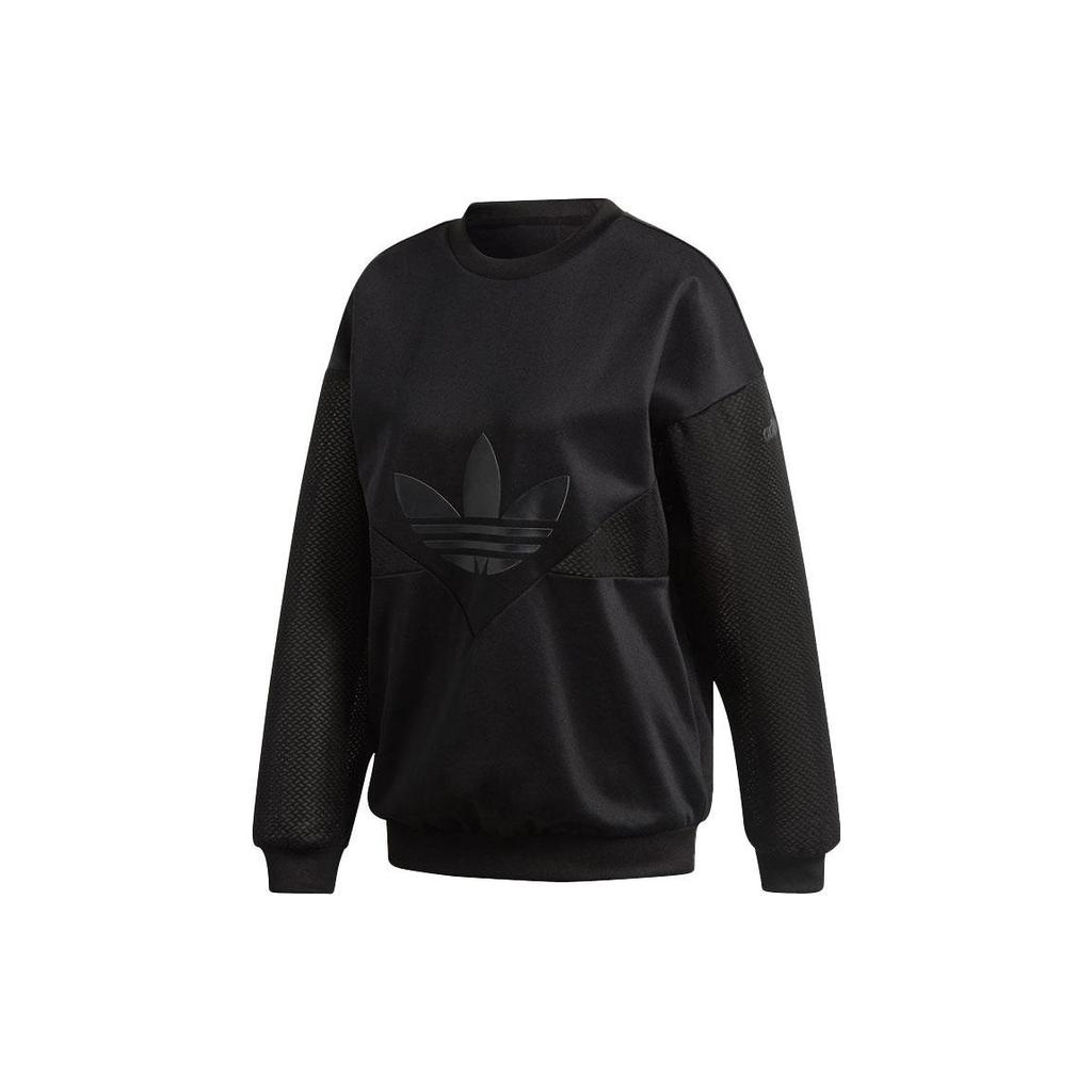 adidas Женская черная толстовка Originals с сетчатыми рукавами, круглый вырез, CW4961