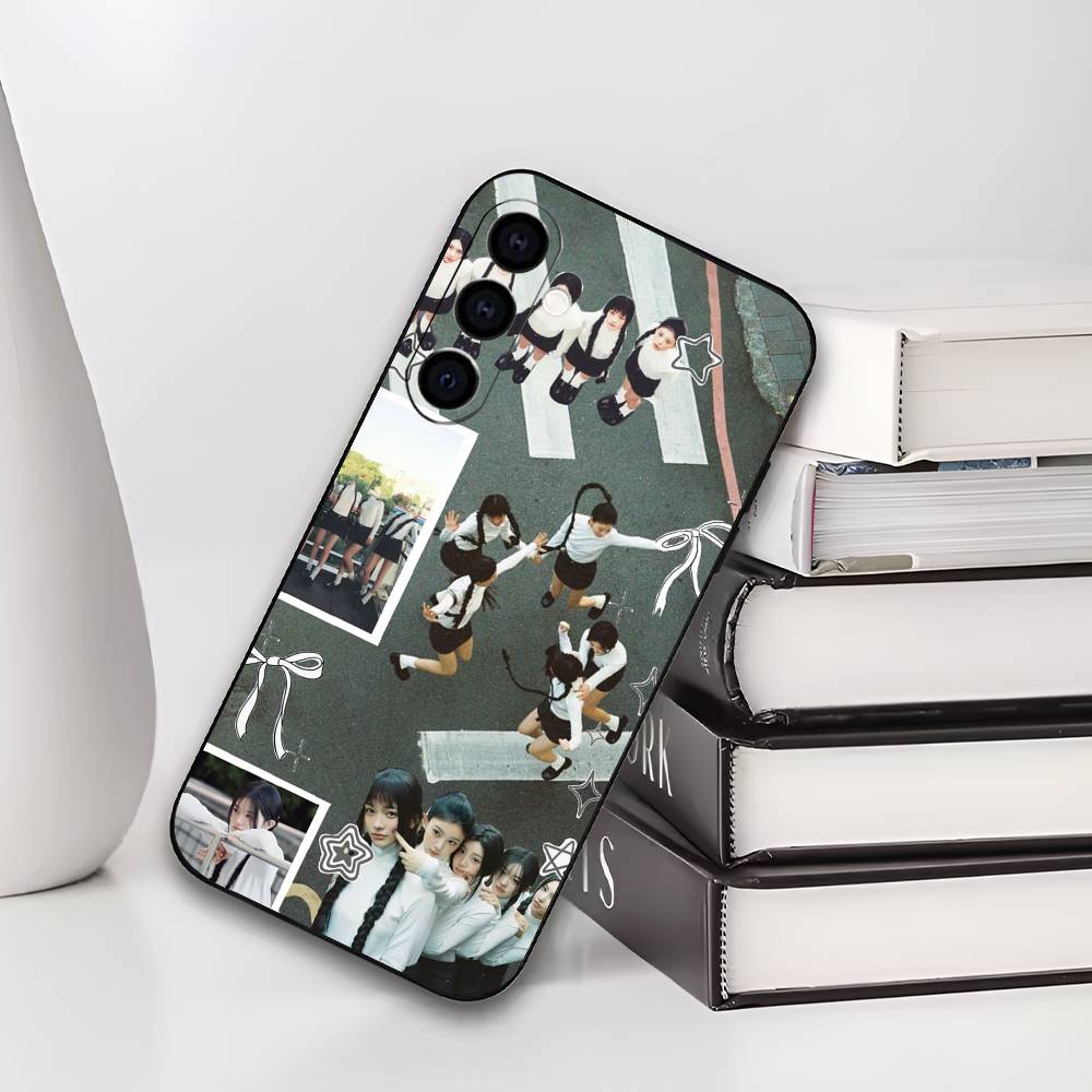 Чехол для телефона K-POP I-ILLIT для Samsung Galaxy A73, A72, A71, A70, A53, A52, A51, Мягкий силиконовый черный чехол