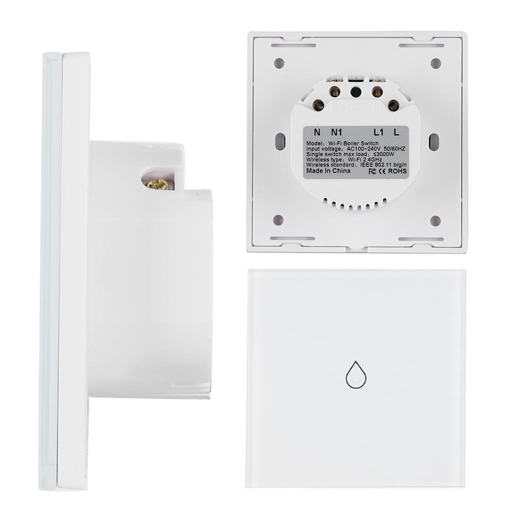 Умный Wi-Fi выключатель для умного дома 16А для бойлера, водонагревателя, включения/выключения, таймер, панель