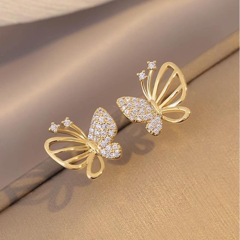 New 925 Sterling Silver High Quality Zircon Stud Earrings for Women Exquisite Student Girlfriend Jewelry Accessories Wedding