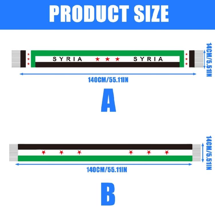 Сирийская Арабская Республика Шарф Патриотические Знамена Мероприятие Празднование Платок Культурный Фестиваль Шарф Спортивное Мероприятие Лента