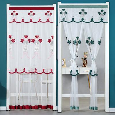 Дверная перегородка, драпировка, двухслойная сетка, декоративная лента для крепления, летняя перегородка для гостиной, спальни, перегородка для конфиденциальности, занавеска, товары для дома