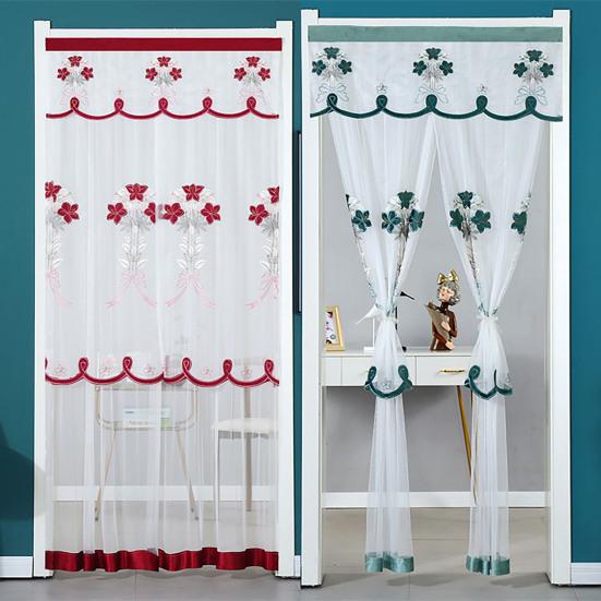 Дверная перегородка, драпировка, двухслойная сетка, декоративная лента для крепления, летняя перегородка для гостиной, спальни, перегородка для конфиденциальности, занавеска, товары для дома