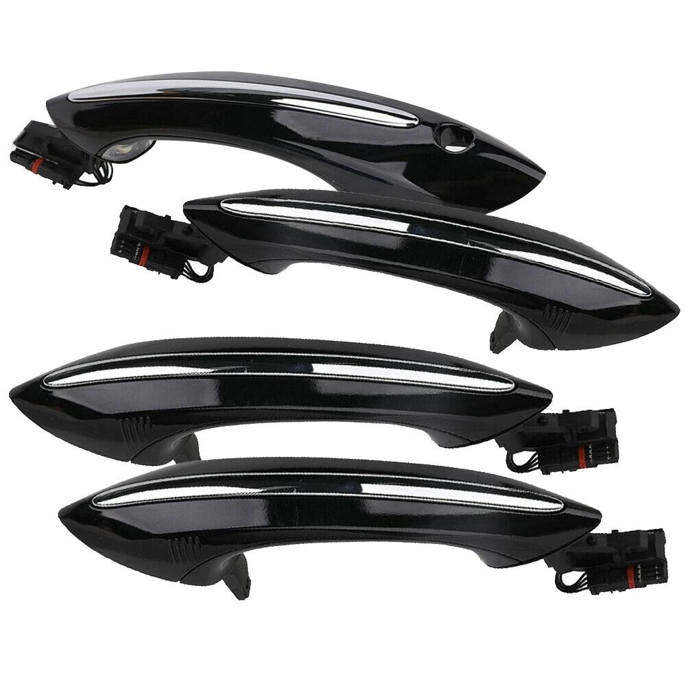 Для BMW 5 6 7 Серии F07 F10 F11 F06 F12 F13 F01 F02 4X Черный Внешний Наружный Комплект Ручек Двери с Комфортным Доступом 51217231931