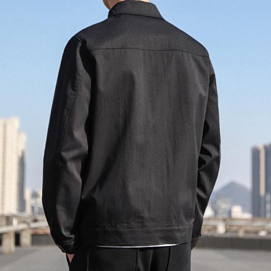 Мужская куртка с лацканами, длинный рукав, бархатная подкладка, застежка на пуговицы, куртка, пальто с