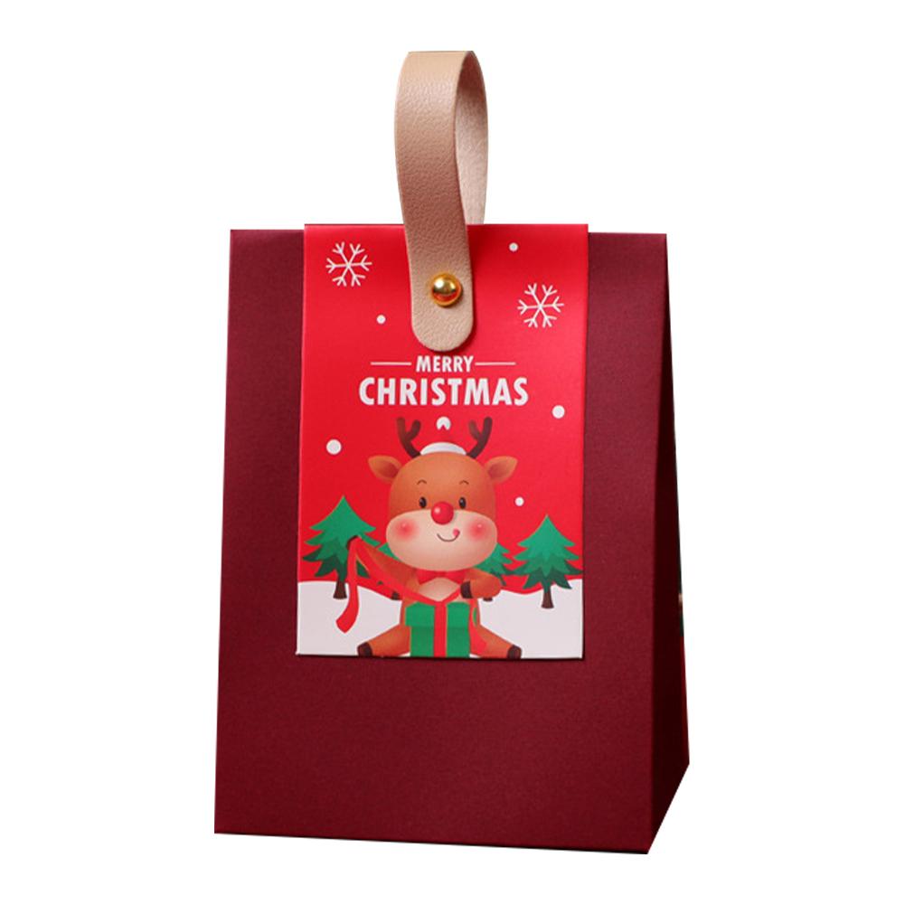 1 шт. Рождественская подарочная коробка Санта Клаус Коробка для конфет драже Подарочная упаковка Новый 2024 год Упаковочная коробка V9S6