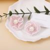 Корейская версия весенние серьги с жемчужной окантовкой и трехмерными шифоновыми камелиями, серьги в стиле Феи-принцессы и «Маленький аромат», с тканевым дизайном