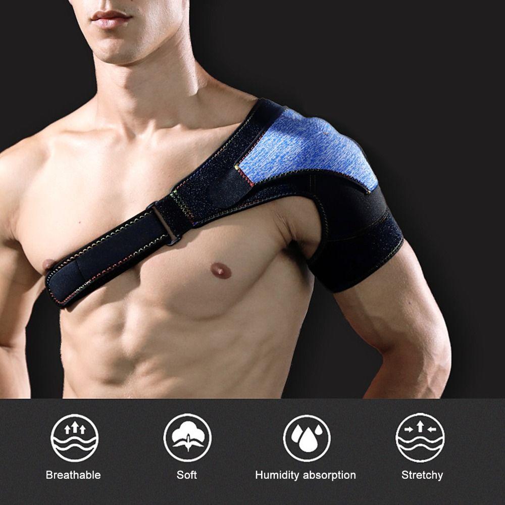 Adjustable Shoulder Support Wrap Sweat Absorbing Shoulder Protector New Shoulder Brace Unisex