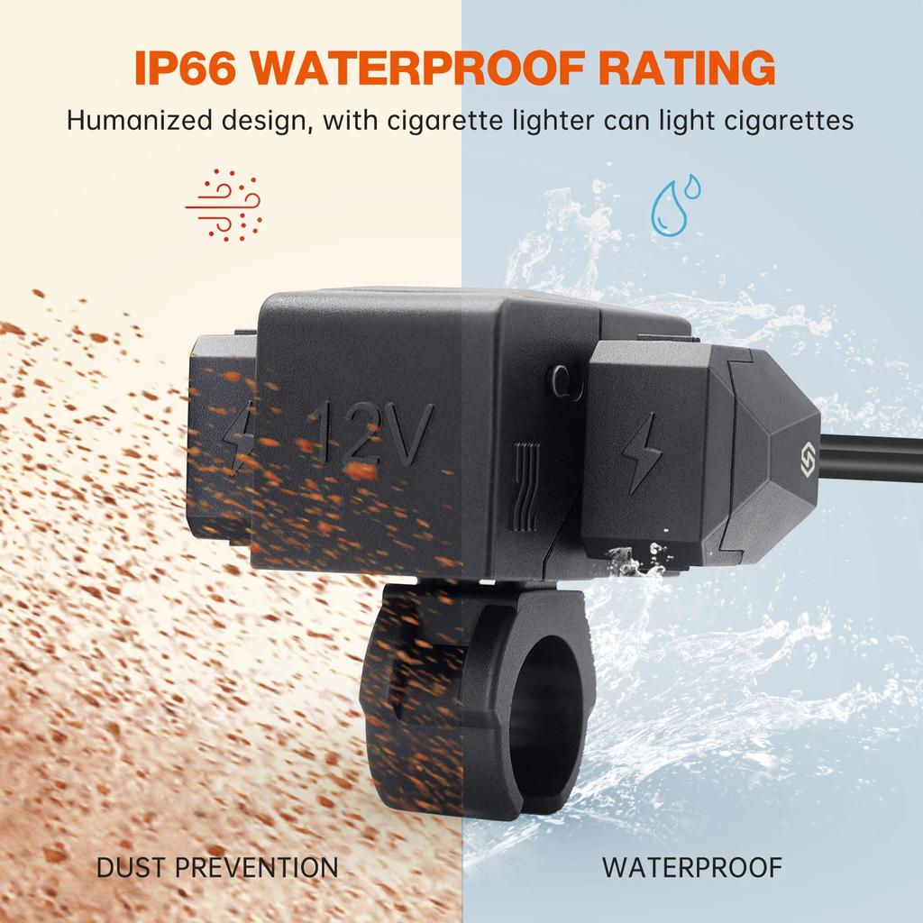 PD QC3.0 USB зарядное устройство для мотоцикла Type C быстрое зарядное гнездо крепление на руль адаптер питания для велосипеда мото