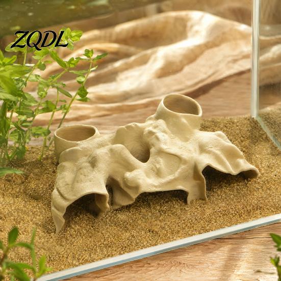 Betta Fish Cave Aquarium Hideout Cave, under Gravel Tunnel Natural Look, Shrimp Hiding Spot Tank for Betta, Guppy, Shrimp, Small Cichlid Freshwater