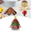 5 Pieces Christmas Shaped Foldable Silicone Coasters for Table, Pans And Kitchen Utensils