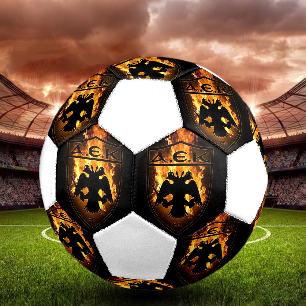 1PC AEK Athens club size 5 soccer ball PrahaIndoor Soccer Ball Colorful All Ages Machine Stitched PVC Competition Ready Durable High-Bounce
