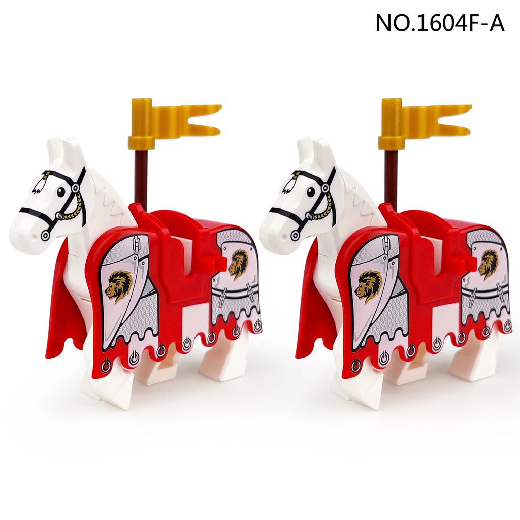 Horse Robe Team Blue Lion Red Lion Black Hawk 1604F Children'S Assembled Building Block Toy Board Accessories