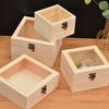 High-Visibility Wooden Storage Box Rectangular Candy Display Box Desktop Organizer  Family