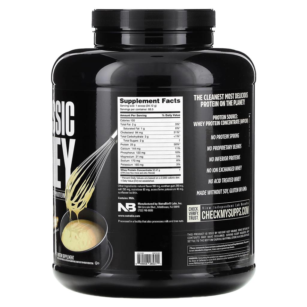 Classic Whey Protein, Cake Batter, 2,268G (5Lbs)