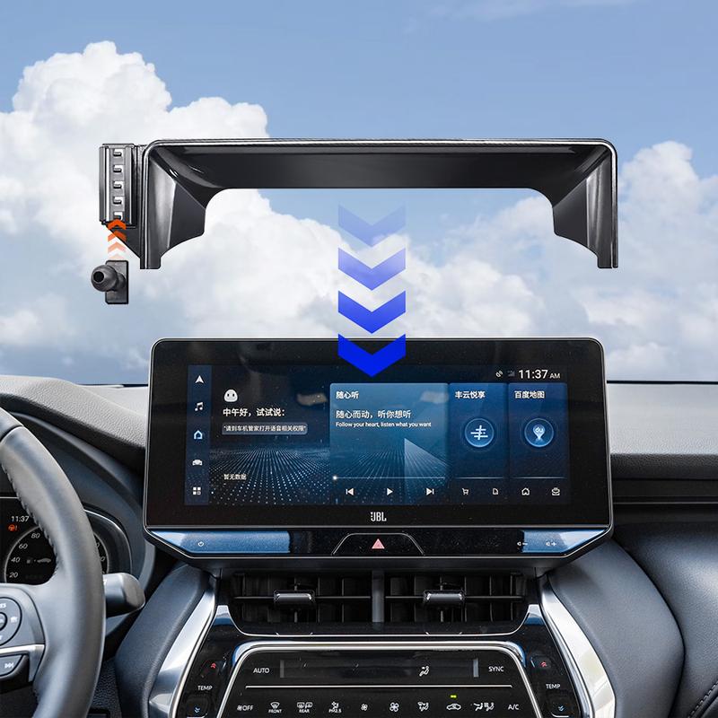 Автомобильный держатель для телефона для Toyota Venza XU80 2024 12,3" Экран Фиксированное основание Беспроводная зарядка Держатель для мобильного телефона Автомобиль