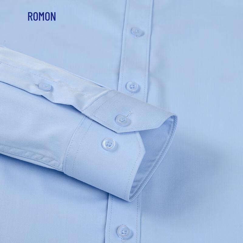 ROMON Мужская рубашка с длинным рукавом 50% бамбуковое волокно, не требующая глажки