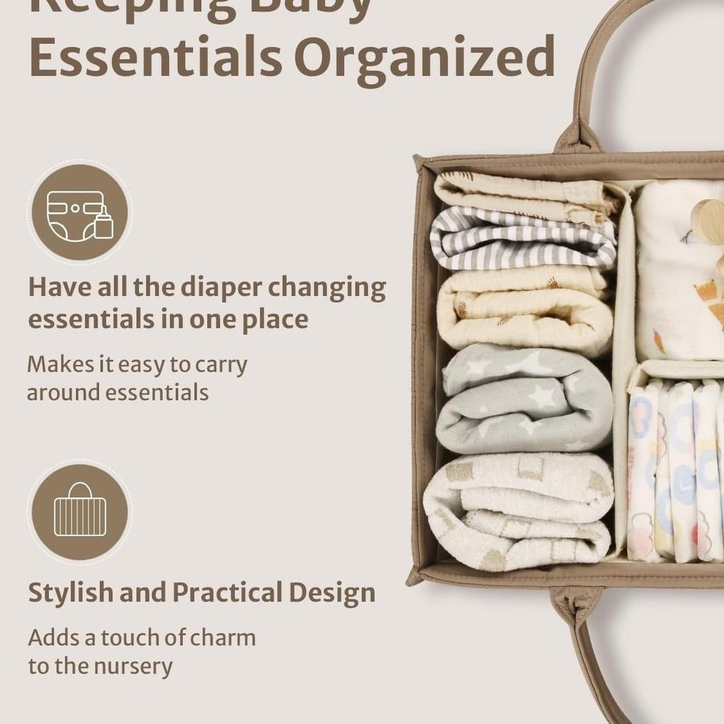 New Multifunctional Diaper Bag Baby Supplies Storage Mommy Bag Detachable Compartment Baby Diaper Storage Basket