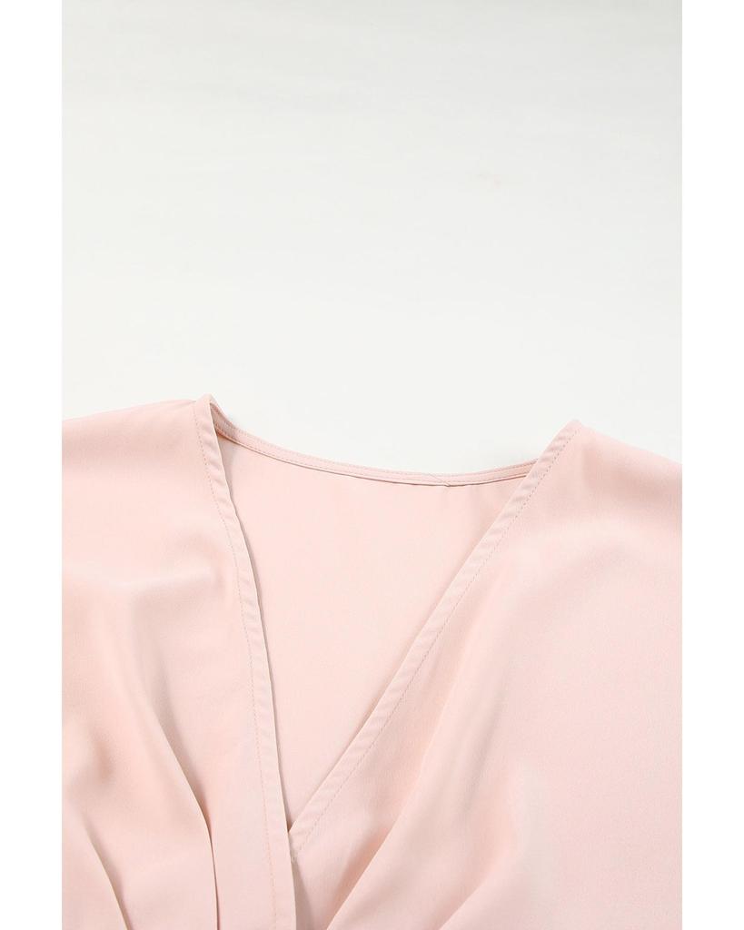 Azura Exchange Комбинезон с глубоким V-образным вырезом и застежкой на пуговицы и высокой талией